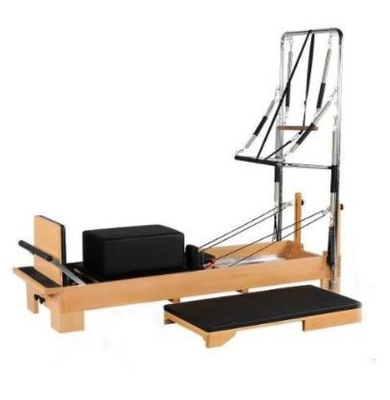 Riformatore di Pilates dell'attrezzatura di esercizio di Pilates dell'acciaio di legno dell'OEM con il mezzo trapezio