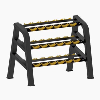 Scaffale d'acciaio della testa di legno di forma fisica della fila della metropolitana 3 per la palestra che carica 200kgs
