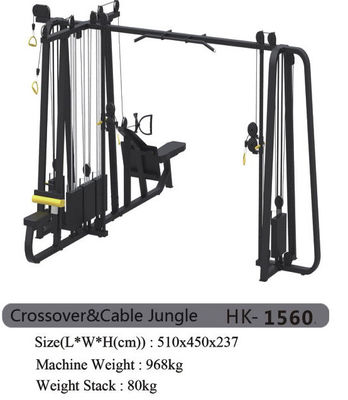 Rivestimento multifunzionale della polvere della macchina della palestra dell'incrocio commerciale del cavo dell'OEM