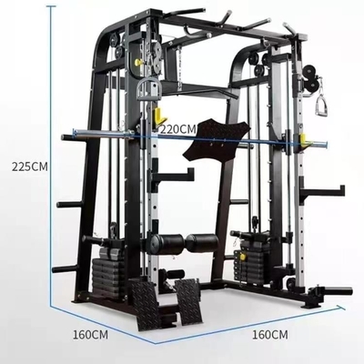 Polvere di rivestimento Gym attrezzature di fitness multifunzionale Smith Weight Stack Trainer