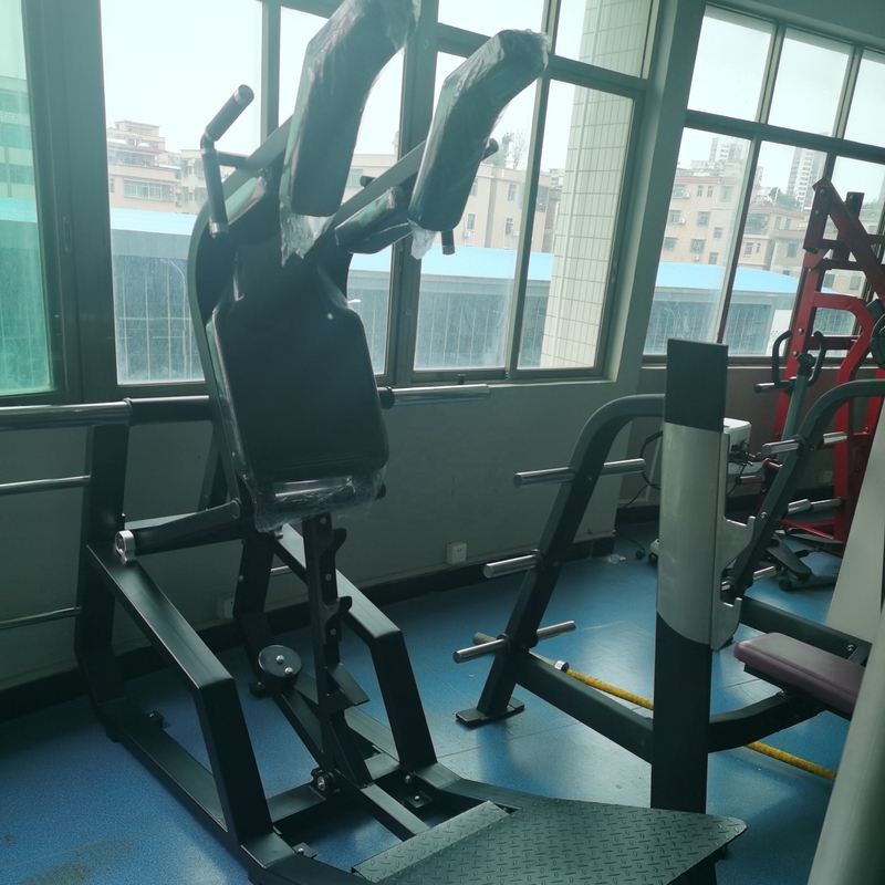Macchina della palestra di forma fisica di sport per l'annuncio pubblicitario per l'attrezzatura di forza del peso della casa gratis con il piatto caricato